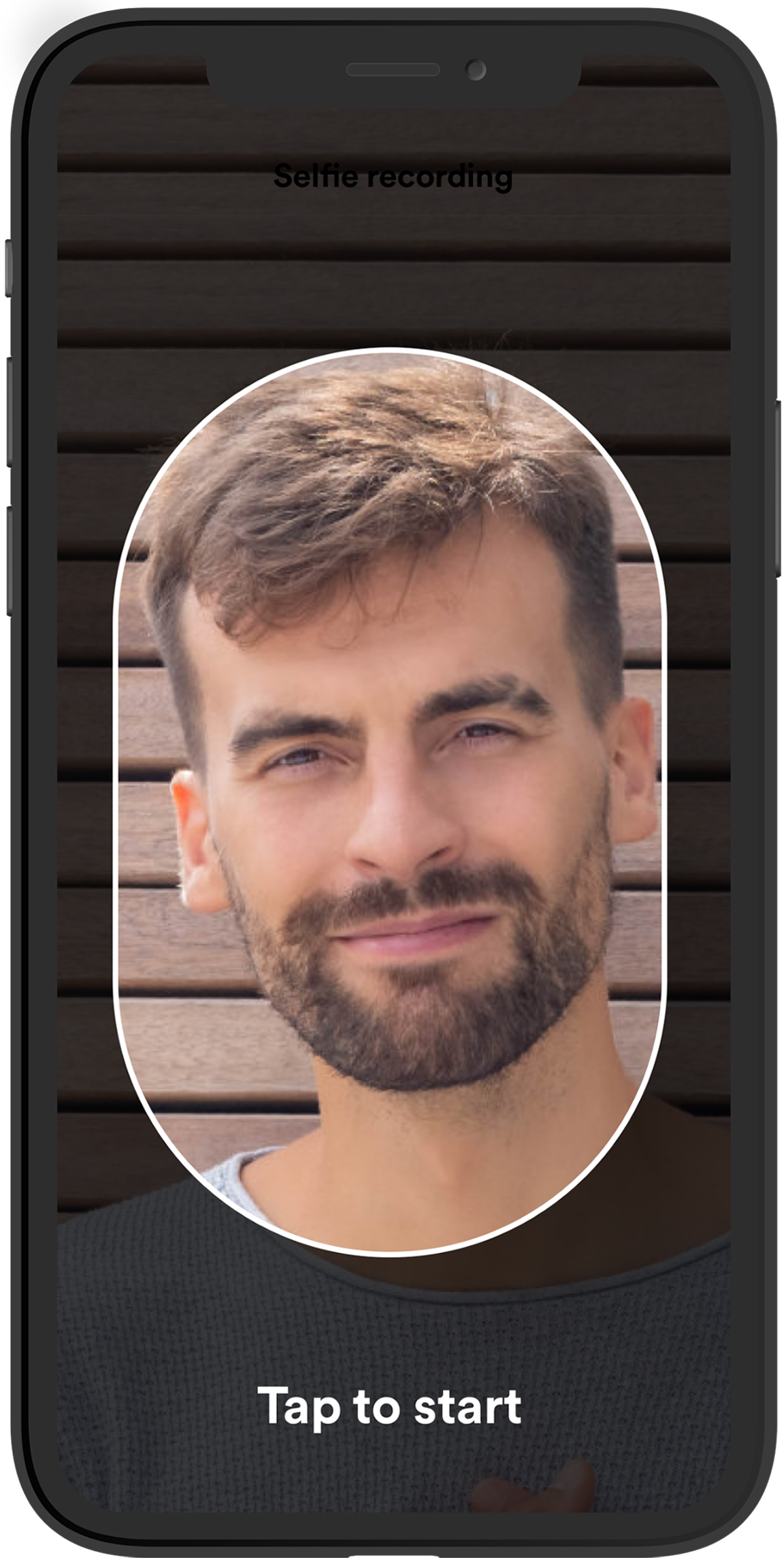 3. When taking the video selfie, hold your mobile phone in front of you so the camera can record your whole face.